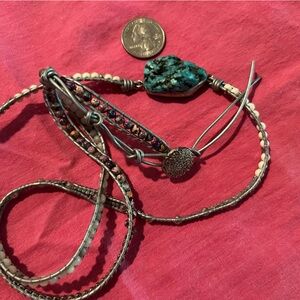 Faux Turquoise wrap bracelet